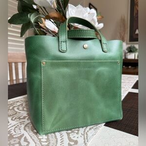Portland Leather Goods Mini Crossbody in Cowboy Mint